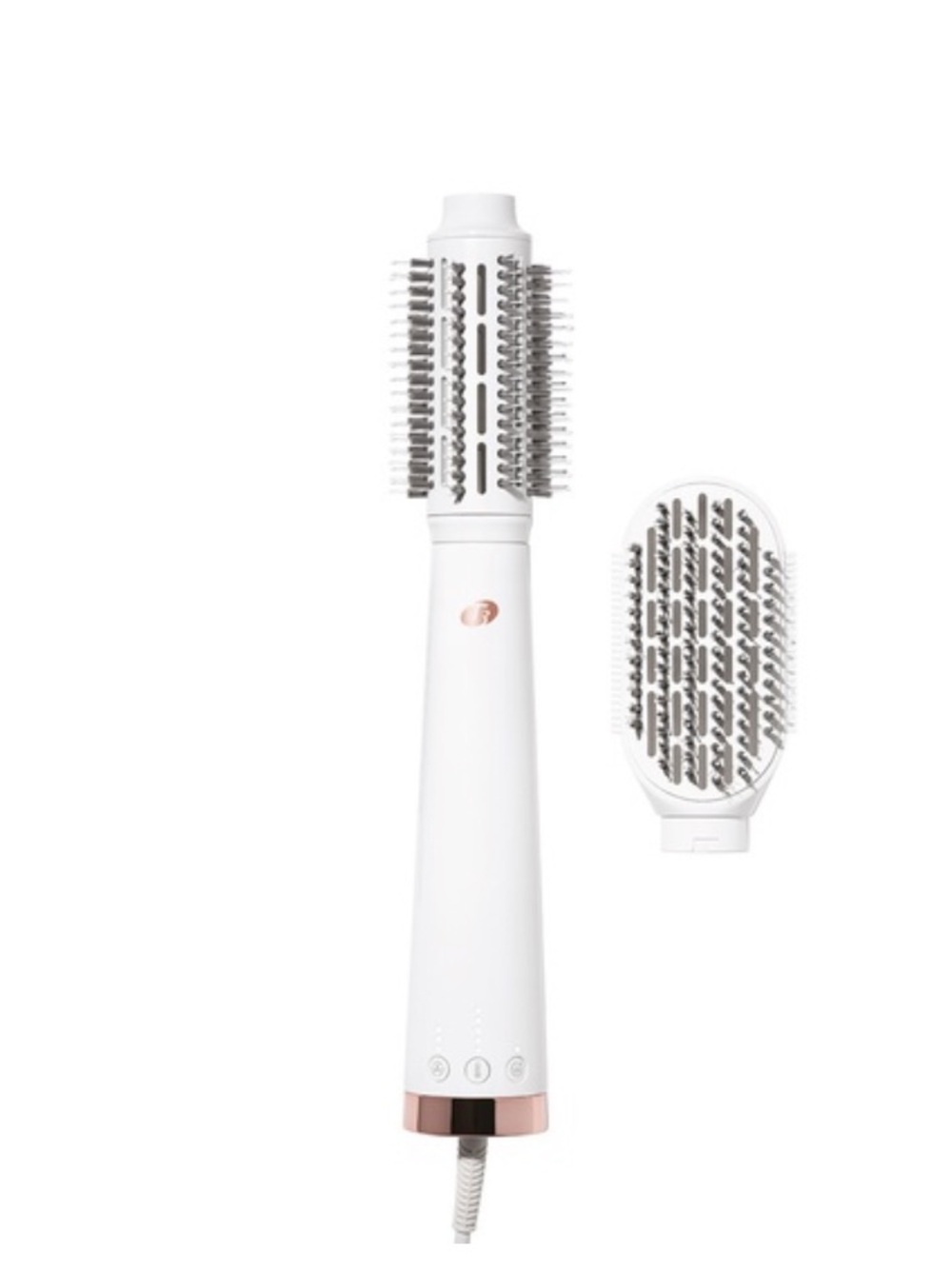 T3 AireBrush Duo in White with Rose Gold Trim